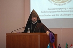Bishop Anushavan Jamkochyan presented the greeting message of Catholicos Karekin II