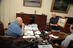 Meeting with YSU rector, IAS director Aram Simonyan and IAS deputy director Mher Hovhannsiyan